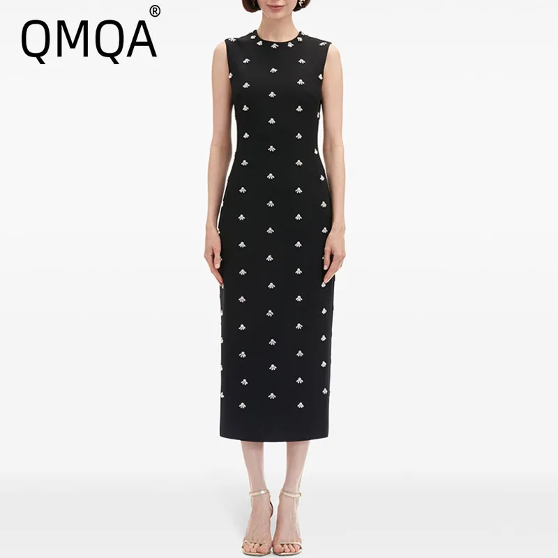 QMQA Fashion Women's Nail Bead Slimming Dress O Neck Sleeveless High Waist Designer Dresses 2025 Spring New Clothing QM230
QMQA Fashion Women's Nail Bead Slimming Dress O Neck Sleeveless High Waist Designer Dresses 2025 Spring New Clothing QM230