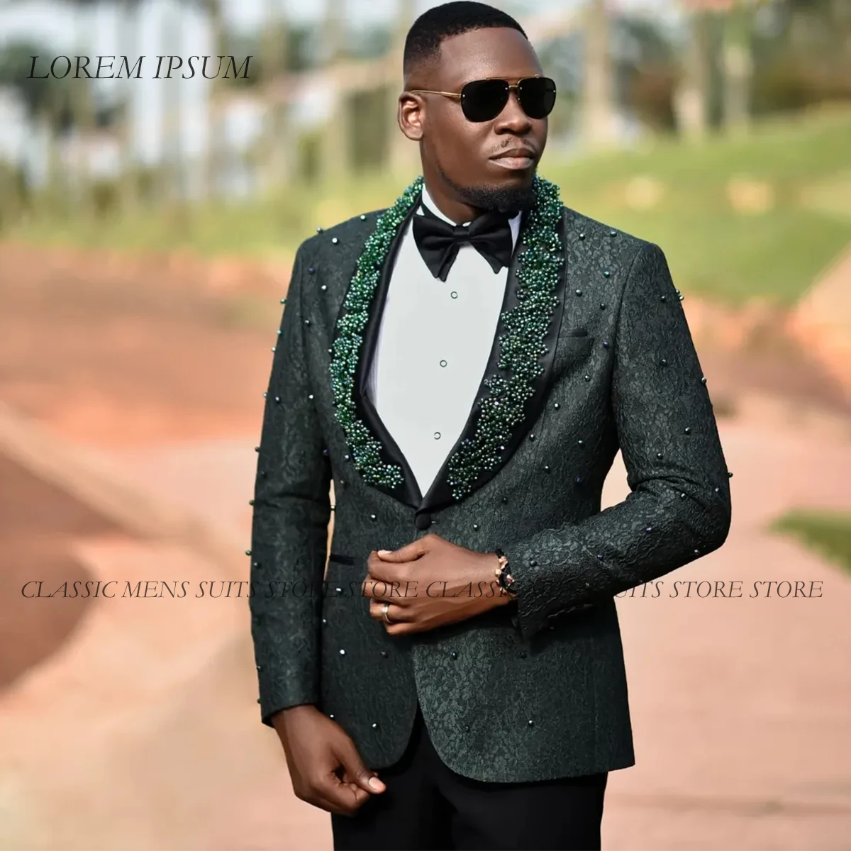 Luxury Customized Crystals Men Suits Wedding Shawl Lapel ropa hombre Pearls 3 Piece Sets Groom Blazers Jacquard Party Tuxedo
Luxury Customized Crystals Men Suits Wedding Shawl Lapel ropa hombre Pearls 3 Piece Sets Groom Blazers Jacquard Party Tuxedo