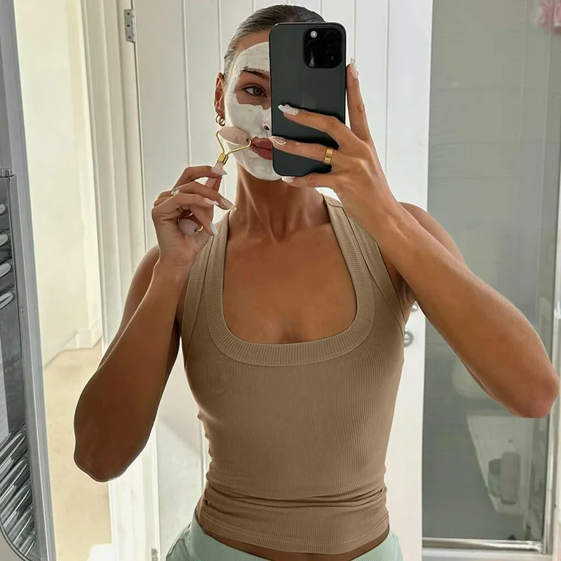 Bangniweigou U-образный вырез гоночная майка однотонный облегающий жилет в рубчик для женщин
Bangniweigou U-образный вырез гоночная майка однотонный облегающий жилет в рубчик для женщин