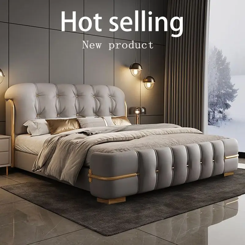 Master bedroom double bed leather bed double wedding bed 1.5 meters household
Master bedroom double bed leather bed double wedding bed 1.5 meters household
