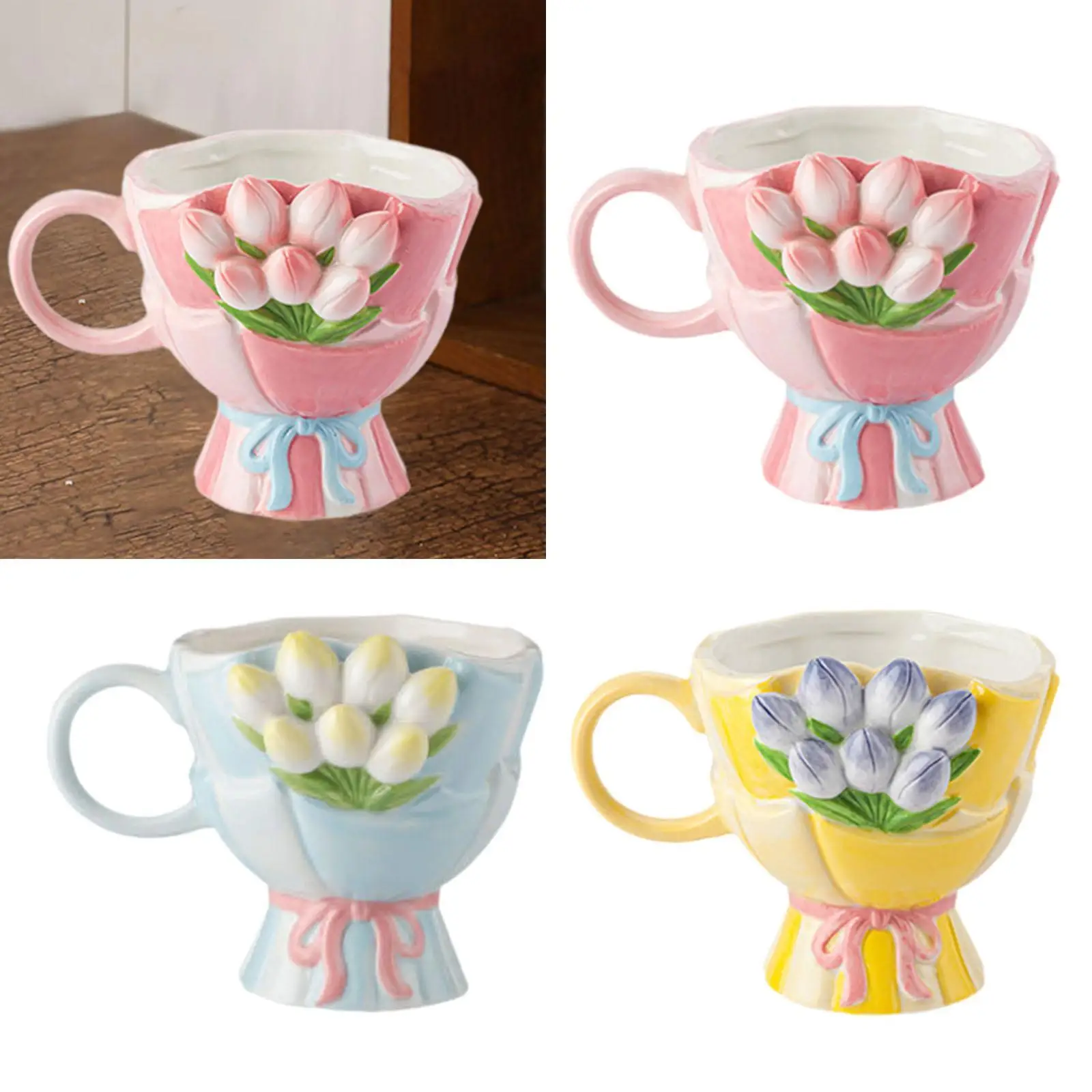 Ceramic Tulips Coffee Mug Drinkware Lightweight Multipurpose Decorative Tea Cup Juice Mug for Home Hotel Office Parties Bar
Ceramic Tulips Coffee Mug Drinkware Lightweight Multipurpose Decorative Tea Cup Juice Mug for Home Hotel Office Parties Bar