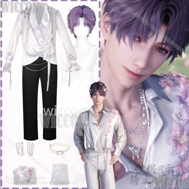 Love And Deepspace Cosplay Rafayel Clothes Spring And Flower Elegant Long-sleeved Shirt Necklace Trouser Carnival Cos Customized
Love And Deepspace Cosplay Rafayel Clothes Spring And Flower Elegant Long-sleeved Shirt Necklace Trouser Carnival Cos Customized