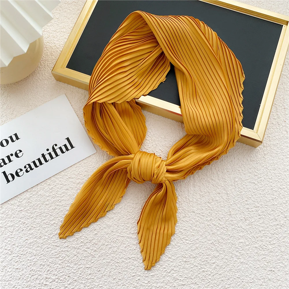 2023 New Fashion Women Silk Pleated Scarf Luxury Solid Neck Scarfs Foulard Femme Crinkle Hair Band Scarves Girl Neckerchief
2023 New Fashion Women Silk Pleated Scarf Luxury Solid Neck Scarfs Foulard Femme Crinkle Hair Band Scarves Girl Neckerchief