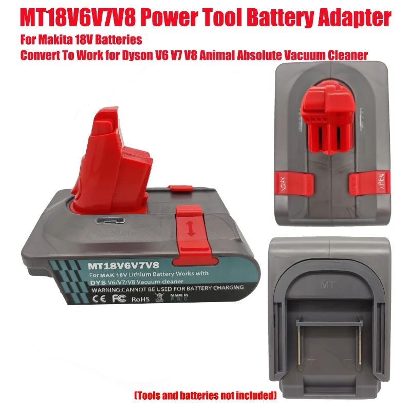 For Makita 18V Batteries MT18V6V7V8 Power Tool Battery Adapter Convert To Work for Dyson V6 V7 V8 Animal Absolute Vacuum Cleaner
For Makita 18V Batteries MT18V6V7V8 Power Tool Battery Adapter Convert To Work for Dyson V6 V7 V8 Animal Absolute Vacuum Cleaner