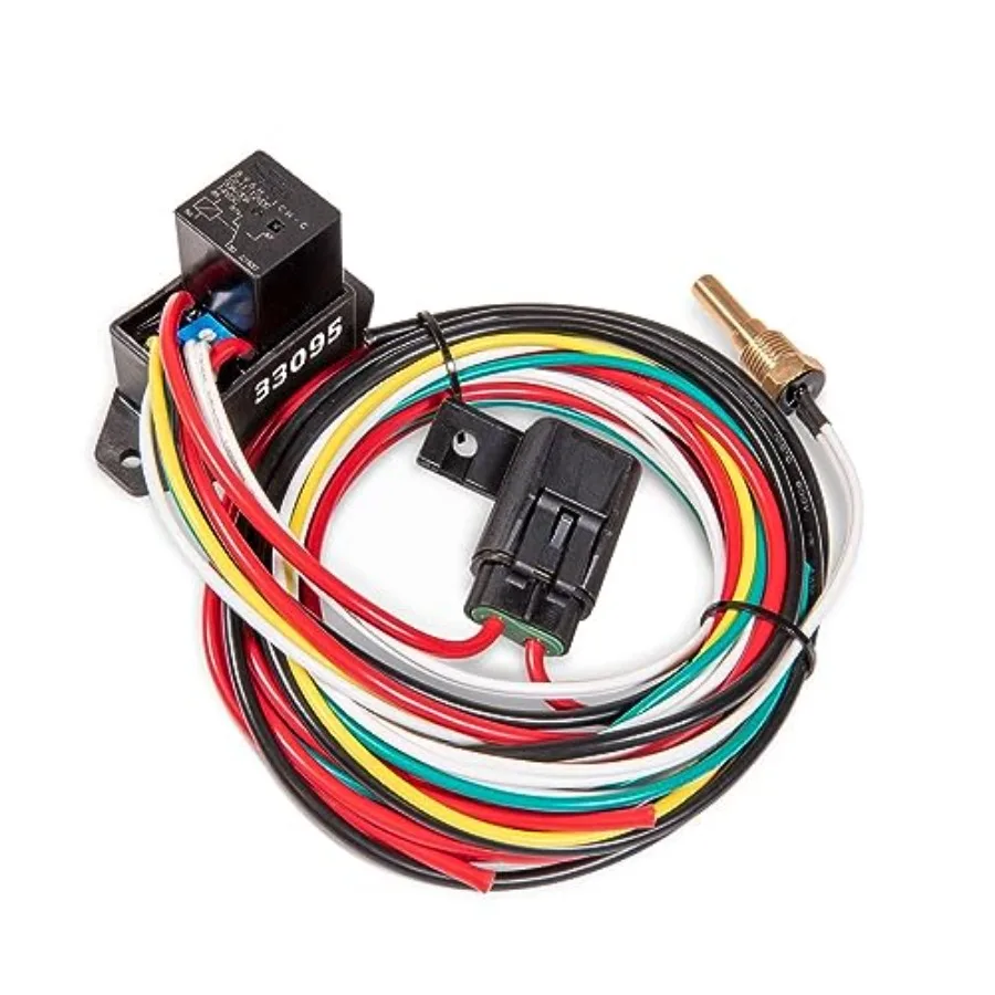 Compact Adjustable Electric Fan Controller and Relay Kit with Thread-in Temperature Probe Fan Controller 33095 Car Parts Black
Compact Adjustable Electric Fan Controller and Relay Kit with Thread-in Temperature Probe Fan Controller 33095 Car Parts Black
