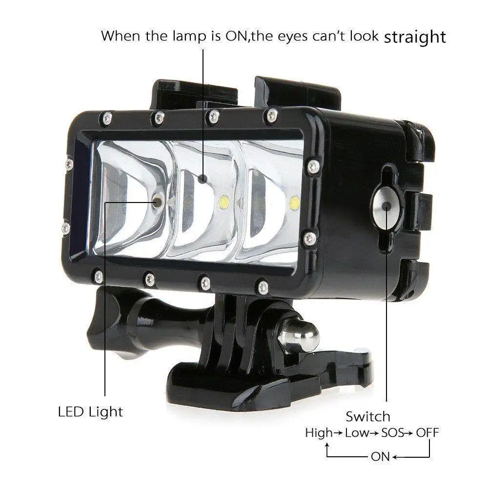 Waterproof LED Fill Light Diving Underwater Night Light For GoPro Hero 13 12 11 10 9 Insta360 SJCAM AKASO DJI Osmo Action 6 5 4
Waterproof LED Fill Light Diving Underwater Night Light For GoPro Hero 13 12 11 10 9 Insta360 SJCAM AKASO DJI Osmo Action 6 5 4