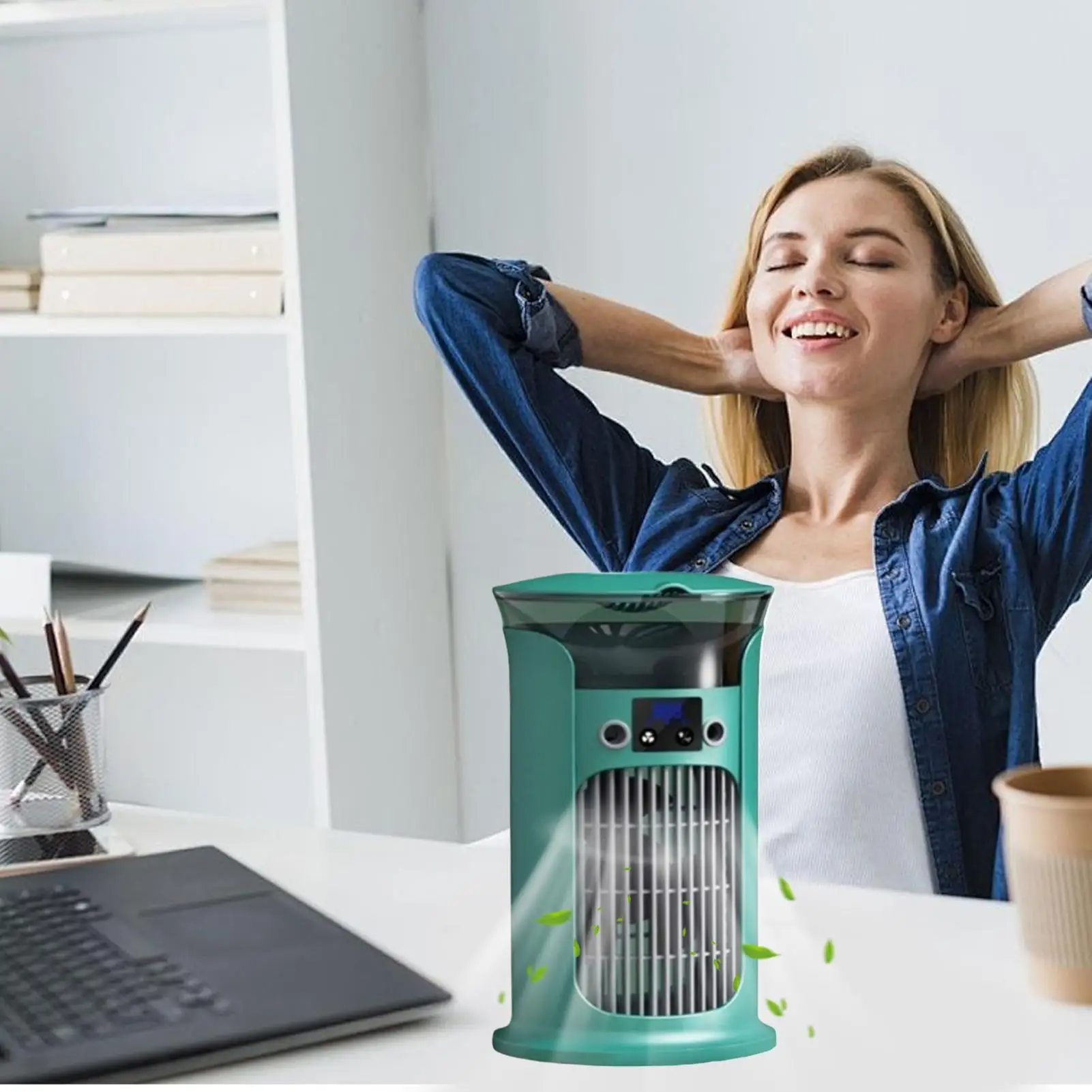 Воздушный охладитель Портативный небольшой увлажняющий охлаждающий вентилятор 3-скоростное охлаждающее устройство со светодиодной подсветкой для общежитий Спальня Офис
Воздушный охладитель Портативный небольшой увлажняющий охлаждающий вентилятор 3-скоростное охлаждающее устройство со светодиодной подсветкой для общежитий Спальня Офис