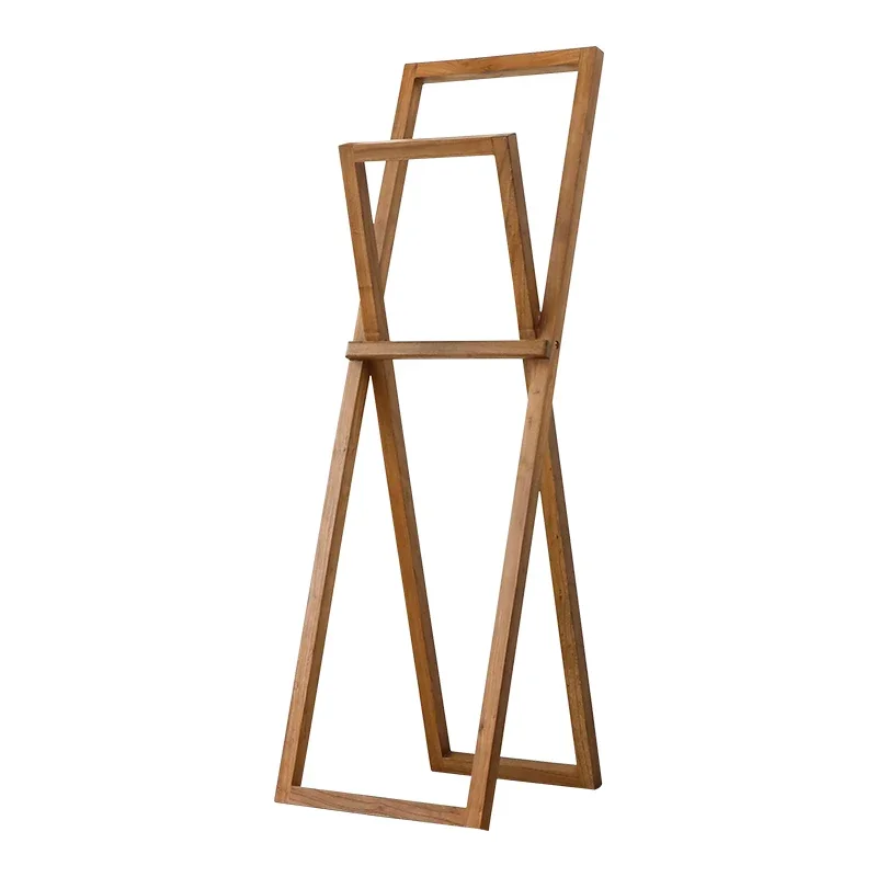 Folding small hanger storage rack solid wood rack pants
Folding small hanger storage rack solid wood rack pants