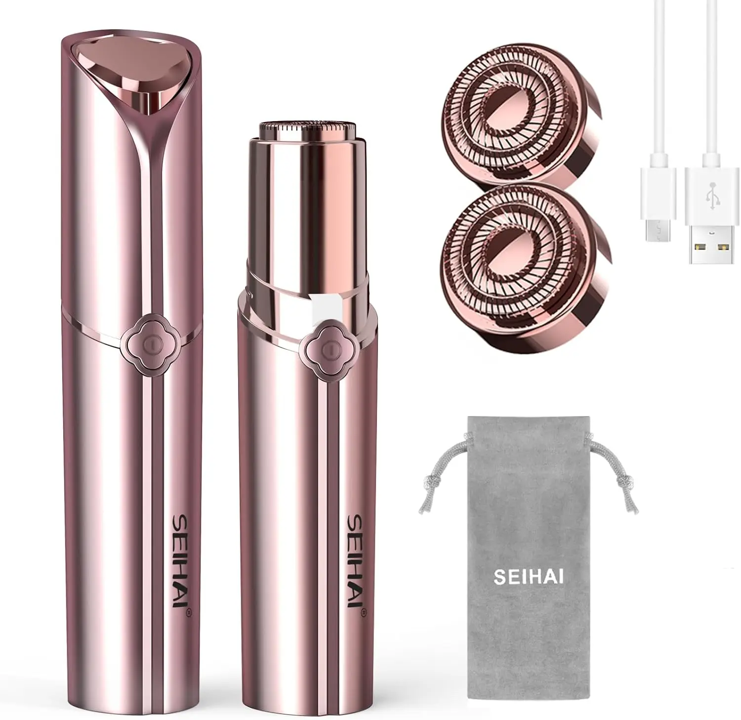 Painless Electric Facial Hair Remover for Women, Rechargeable with 2 Heads for Face, Lip, Chin
Painless Electric Facial Hair Remover for Women, Rechargeable with 2 Heads for Face, Lip, Chin