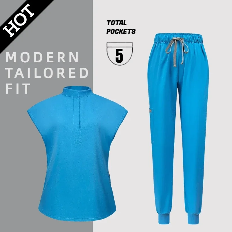 Blue Hospital Uniform Soft Elastic Fabric Clinic Workwear Operating RoomTop Pants Surgical Clothes Medical Scrub Set Jogger Suit
Blue Hospital Uniform Soft Elastic Fabric Clinic Workwear Operating RoomTop Pants Surgical Clothes Medical Scrub Set Jogger Suit