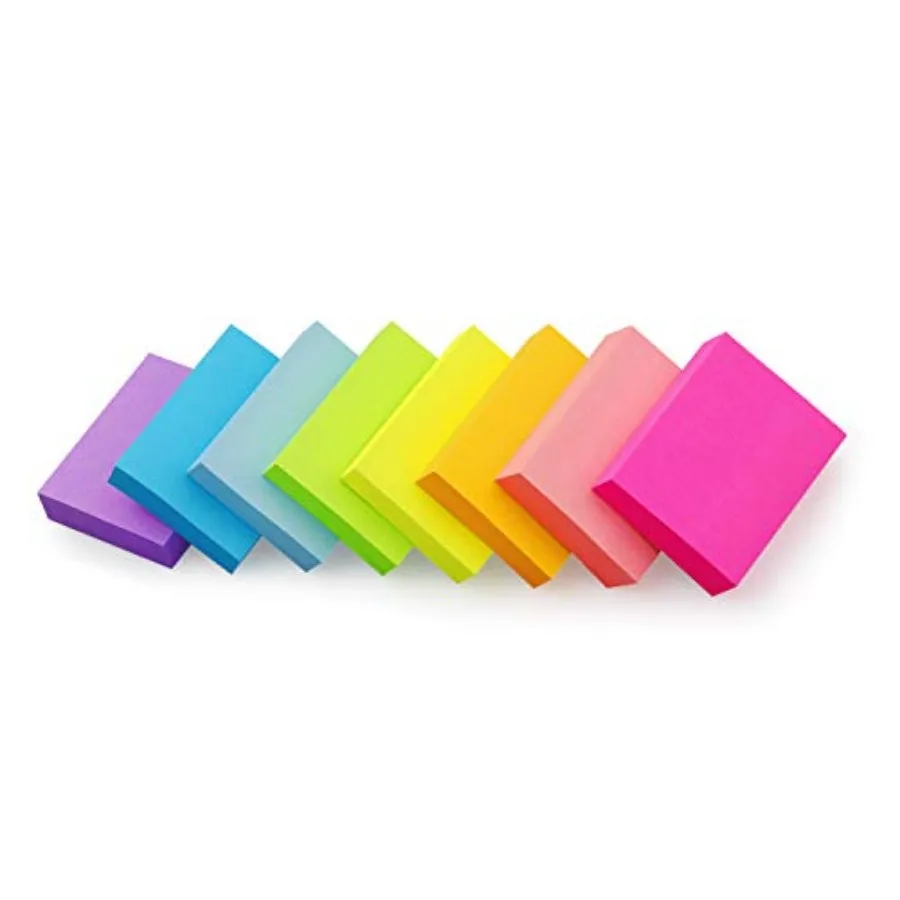 Sticky Notes 1.5x2 inch Bright Colors Self-Stick Pads Pads/Pack 100 Sheets/Pad Total 00 Sheets
Sticky Notes 1.5x2 inch Bright Colors Self-Stick Pads Pads/Pack 100 Sheets/Pad Total 00 Sheets