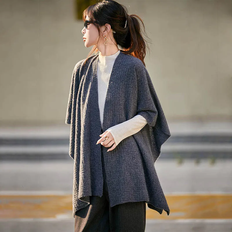 Loose Women 100% Merino Wool Sweater Shawl Cardigan Spring Autumn Winter Simple Cashmere Chic Casual Knitwear Scarf Clothing
Loose Women 100% Merino Wool Sweater Shawl Cardigan Spring Autumn Winter Simple Cashmere Chic Casual Knitwear Scarf Clothing