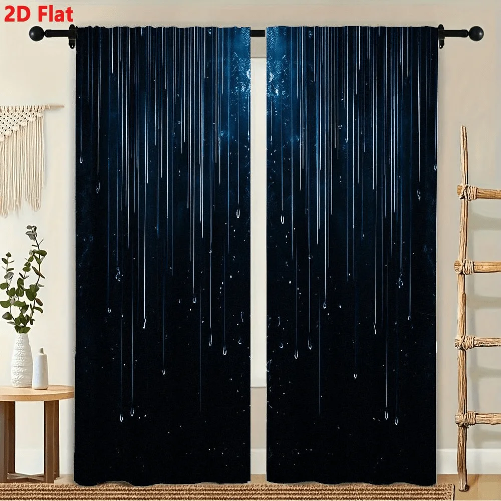 2Pcs Curtains Vertical Light Streaks On Dark Blue Background Window Drapes for Bedroom Room Decor Decoration Window Treatment.
2Pcs Curtains Vertical Light Streaks On Dark Blue Background Window Drapes for Bedroom Room Decor Decoration Window Treatment.