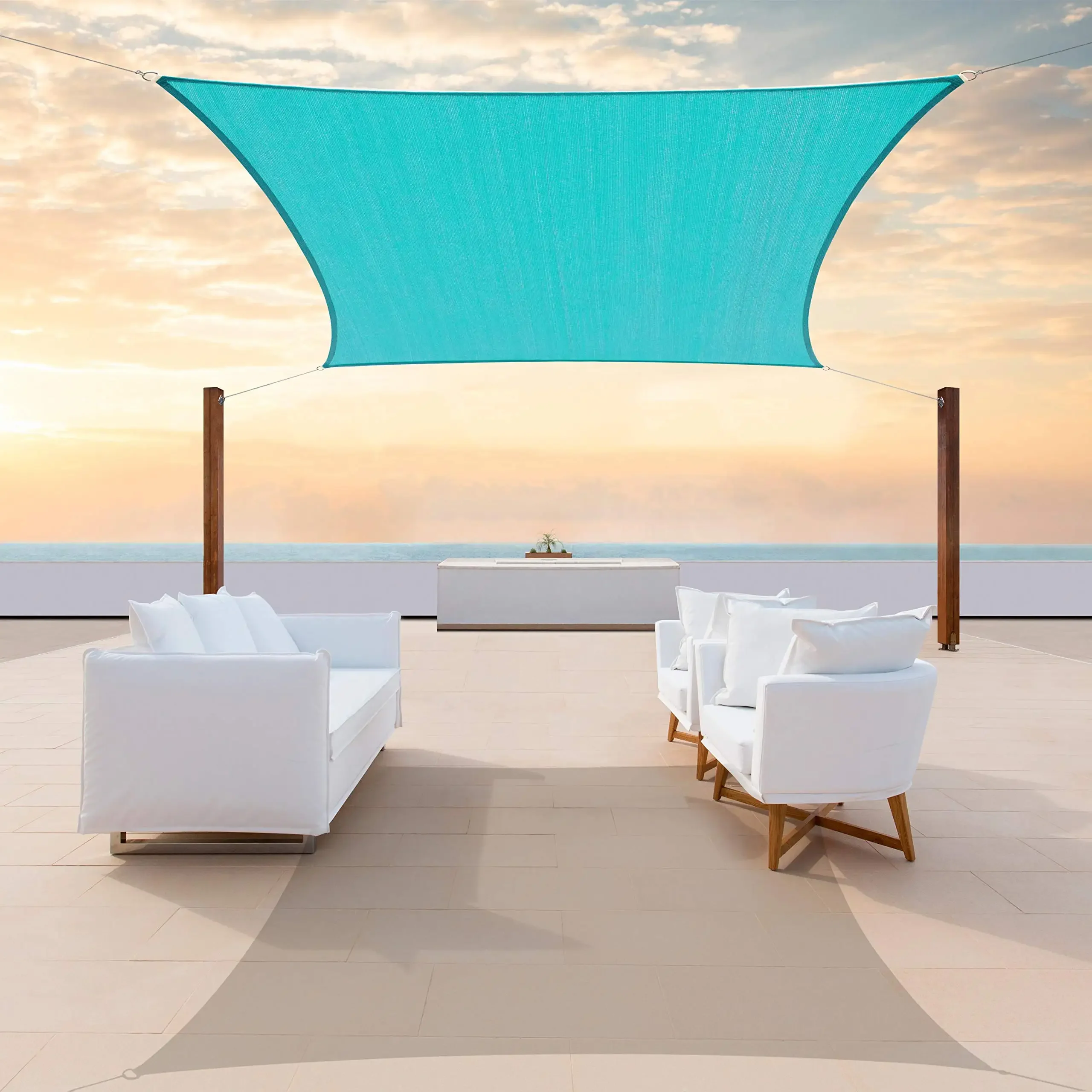 14ft X 20ft Turquoise Rectangle Sun Shade Sail HDPE UV Block UPF50 Heavy Duty Outdoor Patio Canopy
14ft X 20ft Turquoise Rectangle Sun Shade Sail HDPE UV Block UPF50 Heavy Duty Outdoor Patio Canopy