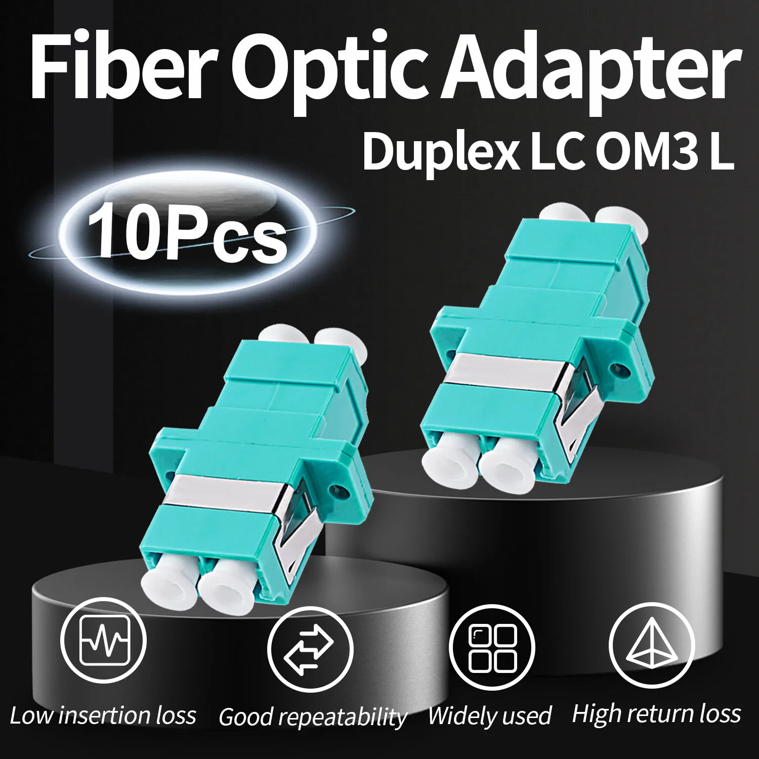 10 Pcs LC OM3 Multi-Mode Couplers , Duplex Fiber Optical Adapters Cable Connectors with Panel Mounting Wing Flange
10 Pcs LC OM3 Multi-Mode Couplers , Duplex Fiber Optical Adapters Cable Connectors with Panel Mounting Wing Flange