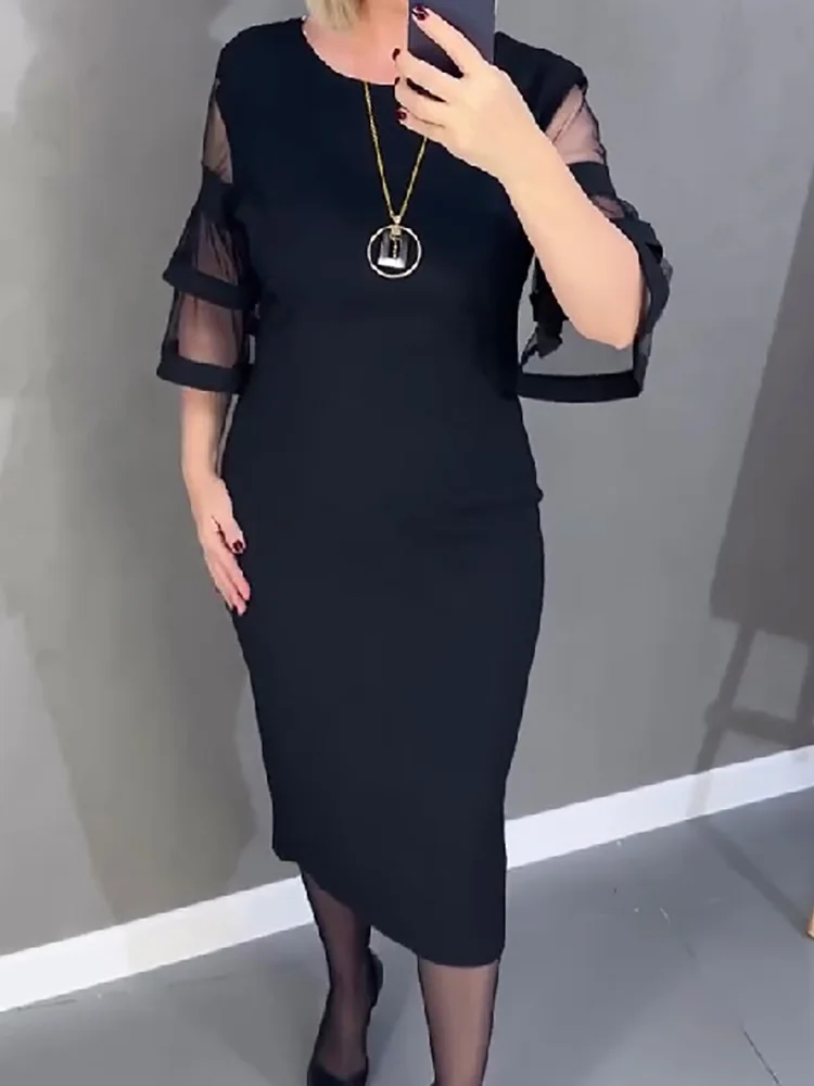 Spring Summer Slim Three Quarter Sleeve Maxi Dress, Women Loungewear Solid O-Neck Party Dress, New Zipper Patchwork Ladies Dress
Spring Summer Slim Three Quarter Sleeve Maxi Dress, Women Loungewear Solid O-Neck Party Dress, New Zipper Patchwork Ladies Dress