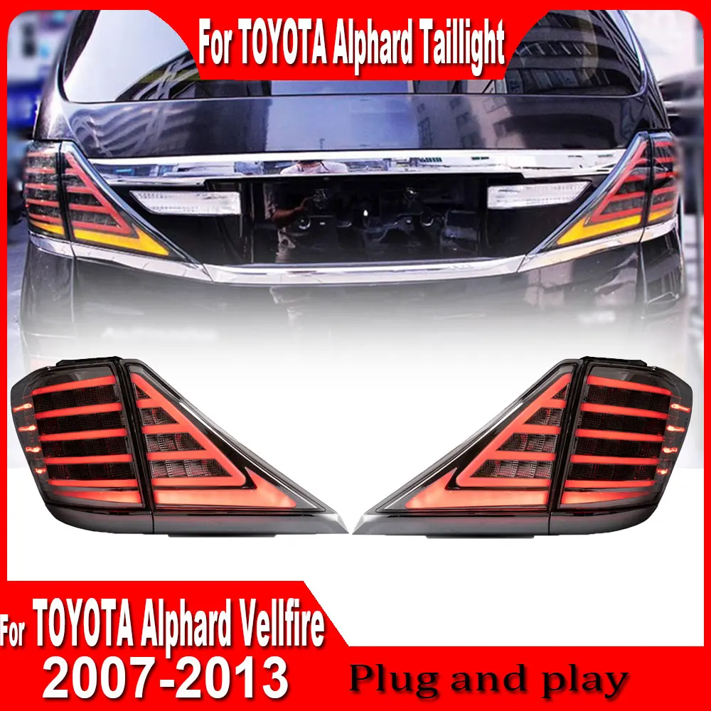 2pcs Car Lights For Toyota Vellfire Alphard 20 Series 2007-2013 LED Tail light DRL Projector Lens Signal Rear Lamp Accessories
2pcs Car Lights For Toyota Vellfire Alphard 20 Series 2007-2013 LED Tail light DRL Projector Lens Signal Rear Lamp Accessories