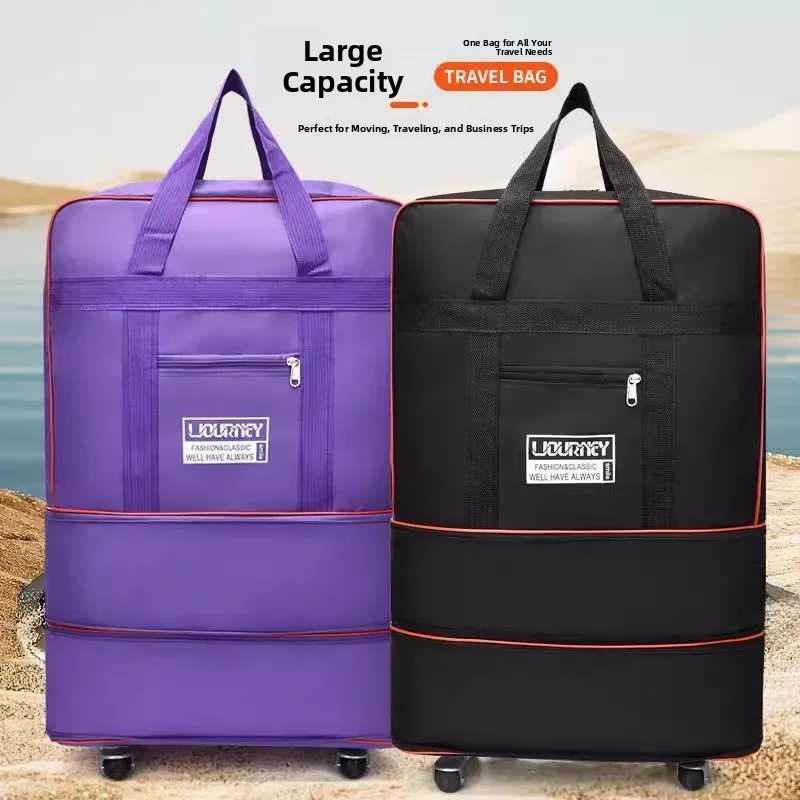 Large Capaci Ox Cloth Lage Bag with Wheels for Air Travel Moving Staable Suitcase Handheld Bag No Brand ABS PC
Large Capaci Ox Cloth Lage Bag with Wheels for Air Travel Moving Staable Suitcase Handheld Bag No Brand ABS PC