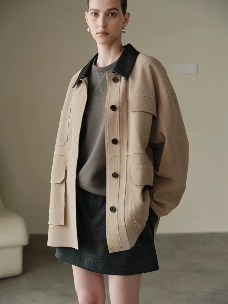 Natural Sheepskin Coat Women Retro High Quality Leather Jacket Misty Grainy Flexible Sheepskin Mid-length Leather Jacket
Natural Sheepskin Coat Women Retro High Quality Leather Jacket Misty Grainy Flexible Sheepskin Mid-length Leather Jacket
