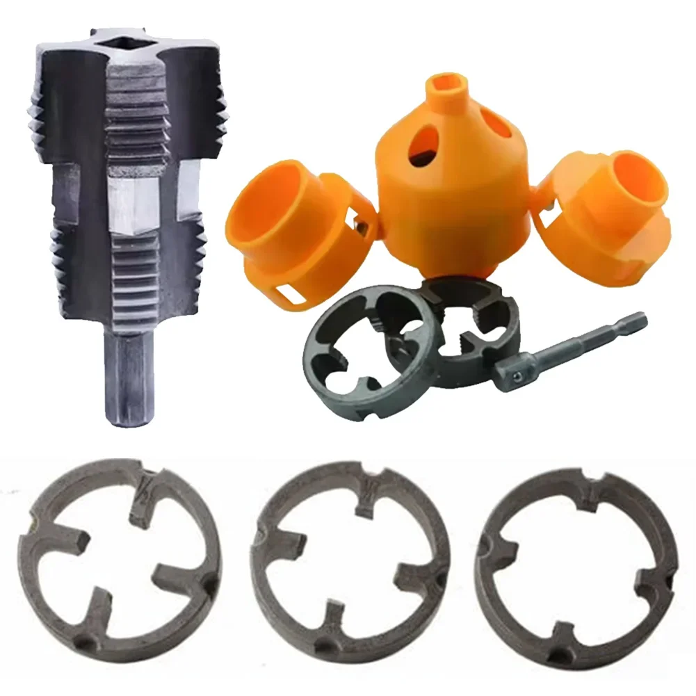 9pcs/Set PVC Pipe Threader Kit With 1/2Inch 3/4 Inch Dies Pipe Internal Thread Opener Plumbing Tap Round Die For Electric Drill
9pcs/Set PVC Pipe Threader Kit With 1/2Inch 3/4 Inch Dies Pipe Internal Thread Opener Plumbing Tap Round Die For Electric Drill