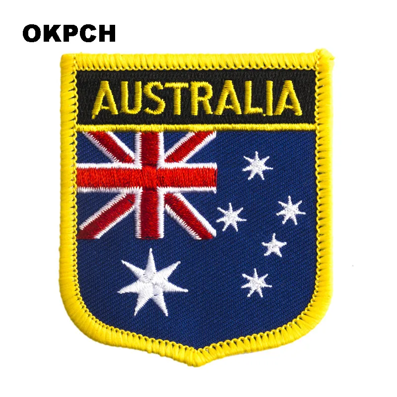 Australia Flag Shield Shape Iron on Embroidery Patches Saw on Transfer Patches Sewing Applications for Clothes Back Pac
Australia Flag Shield Shape Iron on Embroidery Patches Saw on Transfer Patches Sewing Applications for Clothes Back Pac