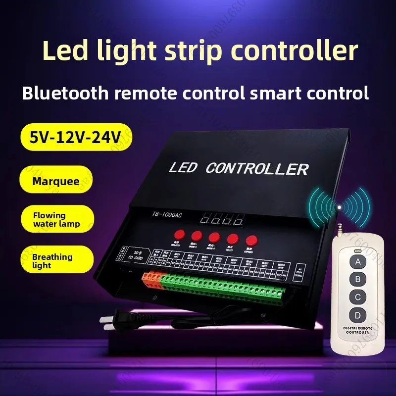 Led magic light with controller, running horse lamp, running water lamp, intelligent programmable full-color light strip
Led magic light with controller, running horse lamp, running water lamp, intelligent programmable full-color light strip