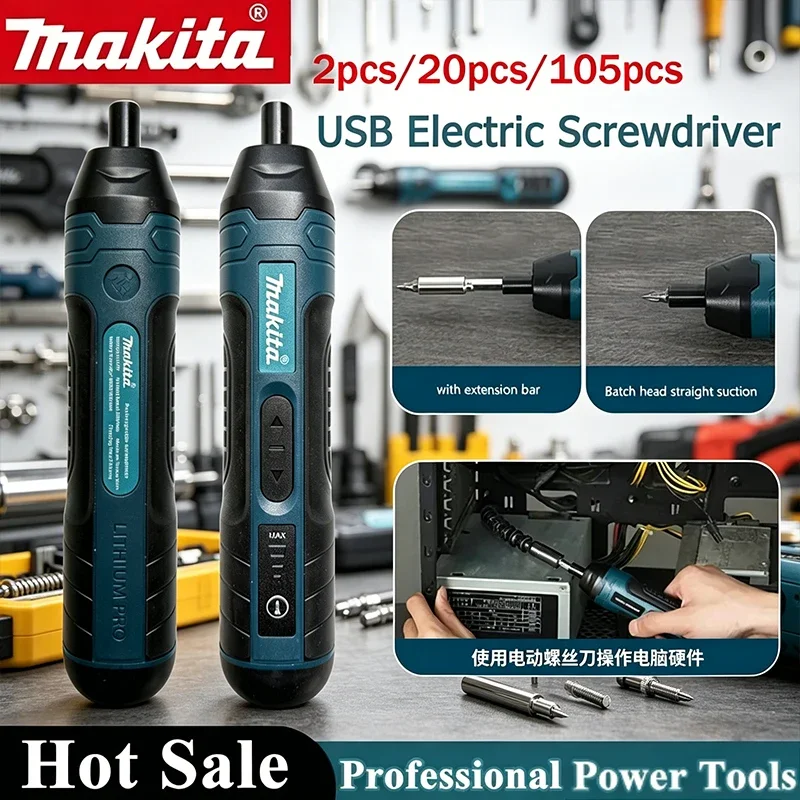 Makita Multi-function Mini Cordless Electric Screwdriver Set 1300mAh Rechargeable Adjustable Drill Torque Repair Kit 2pcs/20pcs/
Makita Multi-function Mini Cordless Electric Screwdriver Set 1300mAh Rechargeable Adjustable Drill Torque Repair Kit 2pcs/20pcs/
