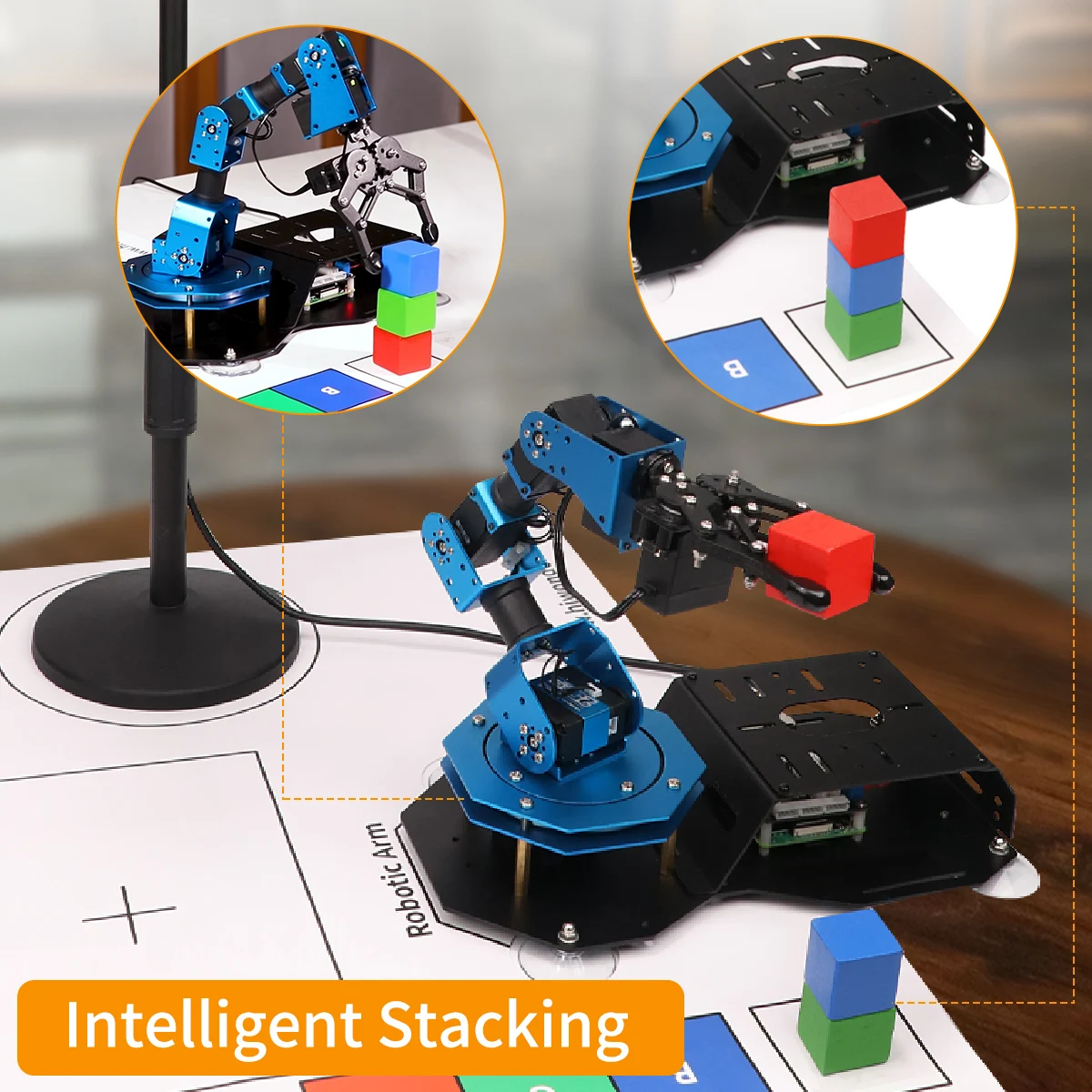 NEW Hiwonder ArmPi 6DOF AI Vision Python Programming Raspberry Pi Robot Arm with Camera OepnCV Educational Robotic Arm Kits
NEW Hiwonder ArmPi 6DOF AI Vision Python Programming Raspberry Pi Robot Arm with Camera OepnCV Educational Robotic Arm Kits