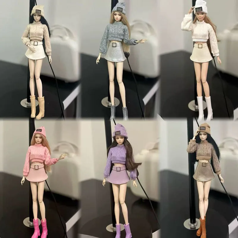 30cm Doll Fashion Clothing Set Hat + Knitted Top + Leather Skirt + Shoes Suit For 1/6 Xinyi FR ST Blythe OB BABI Doll Dress-up
30cm Doll Fashion Clothing Set Hat + Knitted Top + Leather Skirt + Shoes Suit For 1/6 Xinyi FR ST Blythe OB BABI Doll Dress-up