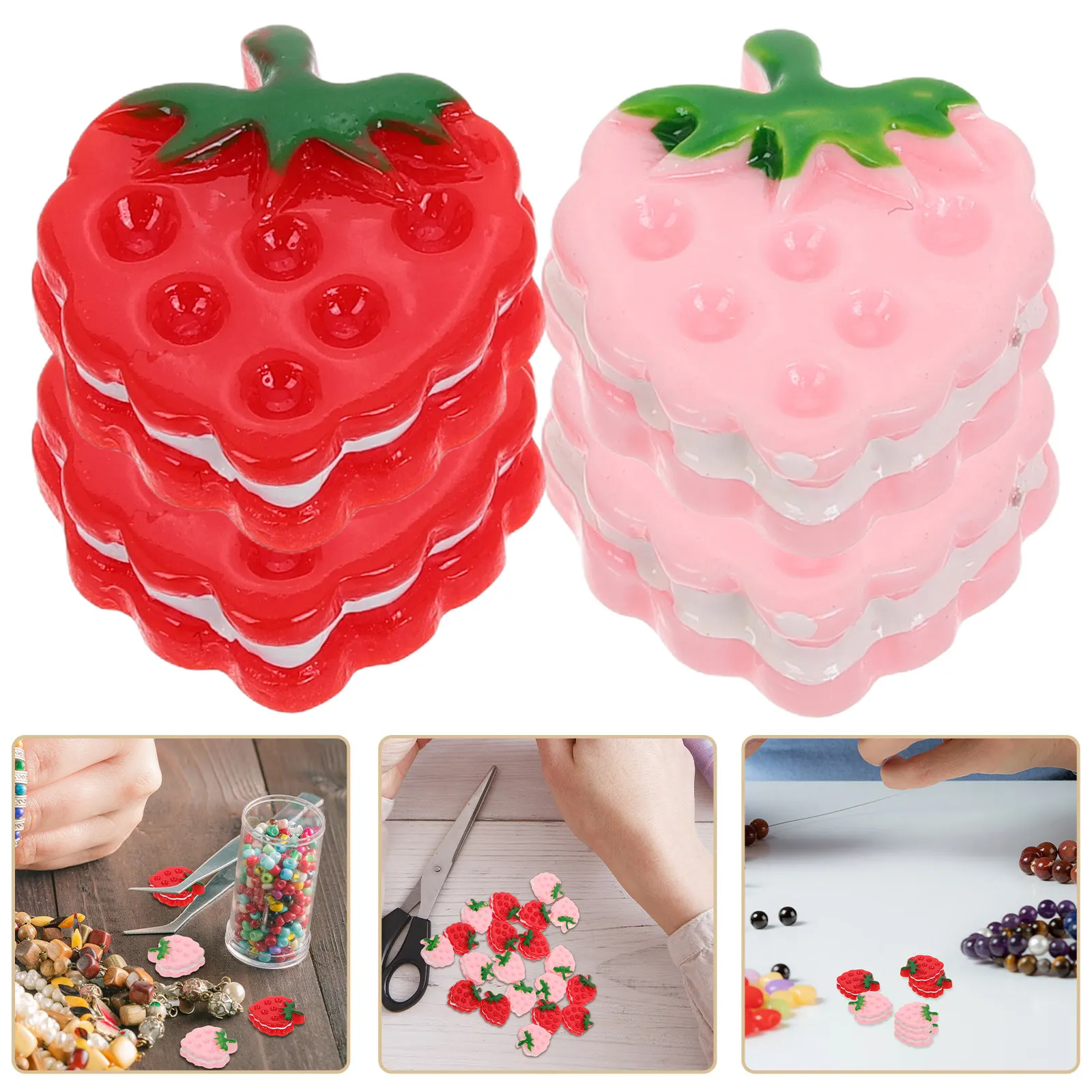 20 шт. милых миниатюрных подвесок из смолы в виде клубничного печенья с плоским основанием для DIY-декора чехлов для телефонов, скрапбукинга и поделок
20 шт. милых миниатюрных подвесок из смолы в виде клубничного печенья с плоским основанием для DIY-декора чехлов для телефонов, скрапбукинга и поделок