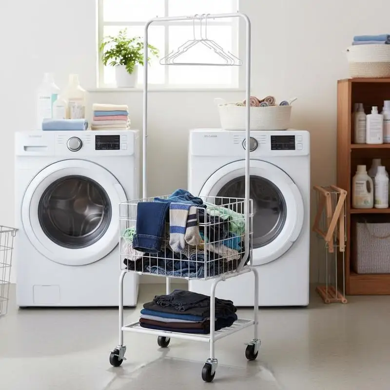 Laundry trolley, commercial laundry sorter, 52 kg load capacity, laundry collector, laundry trolley with holder, laundry divider, rollable, mobile laundry sorting system, laundry container, laundry cabinet
Laundry trolley, commercial laundry sorter, 52 kg load capacity, laundry collector, laundry trolley with holder, laundry divider, rollable, mobile laundry sorting system, laundry container, laundry cabinet