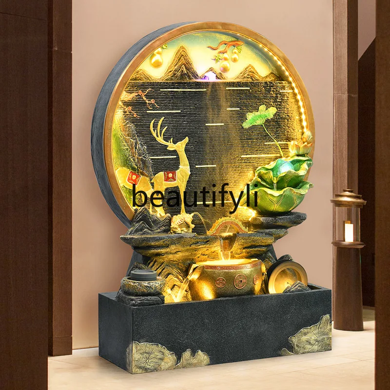 Water curtain wall, flowing water fountain, rockery, lucky courtyard, balcony entrance floor decoration ornament
Water curtain wall, flowing water fountain, rockery, lucky courtyard, balcony entrance floor decoration ornament