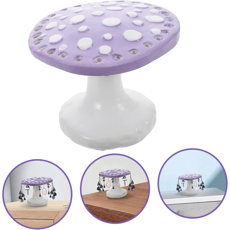 Mushroom Jewelry Display Stand Earring Holder And Organizer Tray For Rings Necklaces And Trinkets Desktop Ornament
Mushroom Jewelry Display Stand Earring Holder And Organizer Tray For Rings Necklaces And Trinkets Desktop Ornament