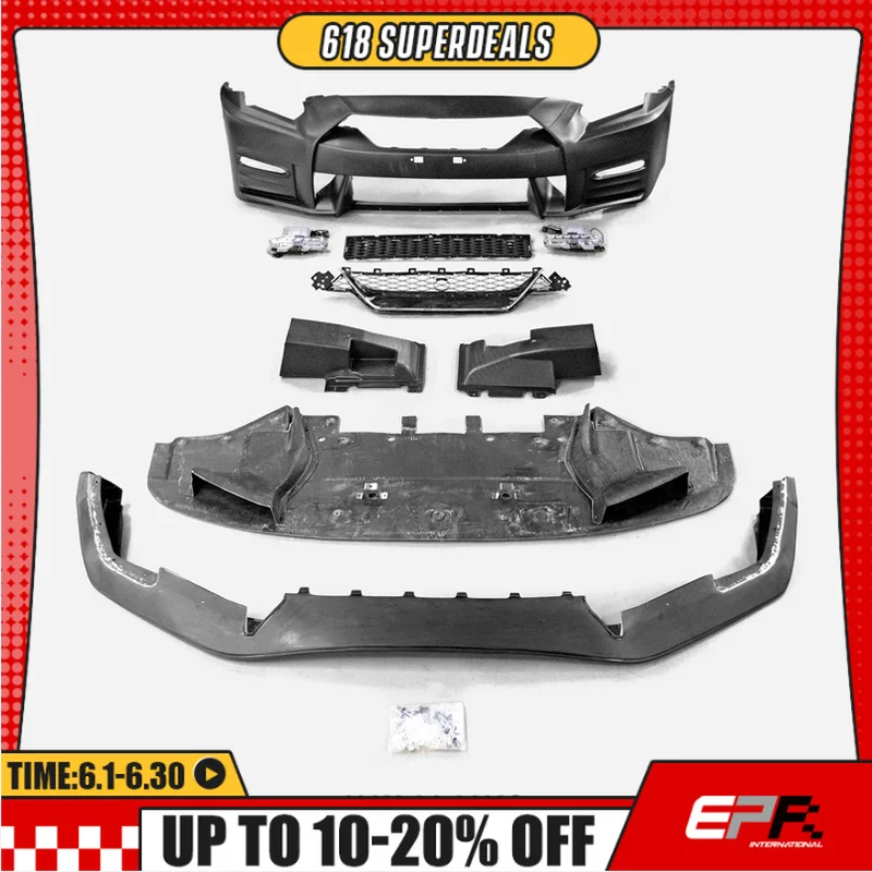 For GTR R35 MY17 Front Bumper (NIS Type, with DRL) (FB,FL,FG,FLG), Car Exterior Body Bumper, Modification Part
For GTR R35 MY17 Front Bumper (NIS Type, with DRL) (FB,FL,FG,FLG), Car Exterior Body Bumper, Modification Part