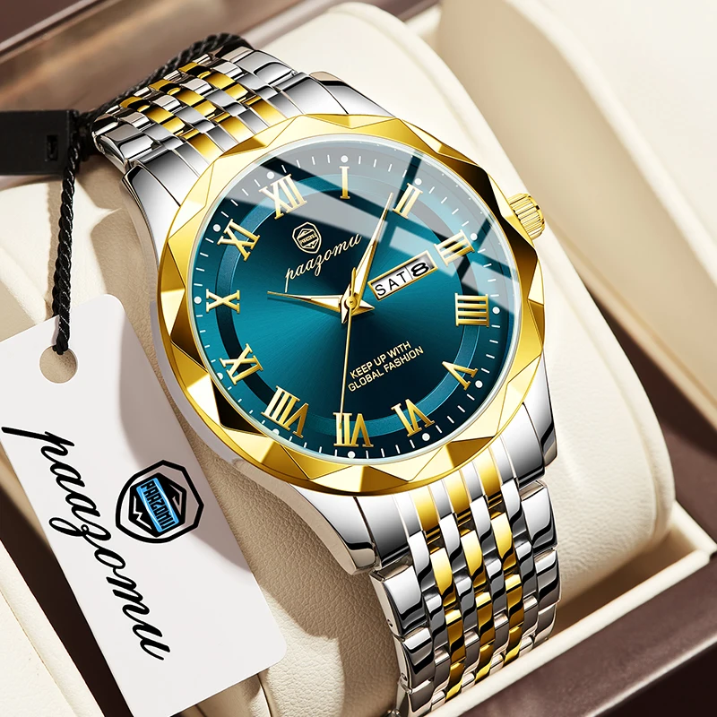 PAAZOMU Original Men's Multifunctional Quartz Watches Stainless Steel Waterproof Luminous Watches Male Fashion Luxury Man Clock
PAAZOMU Original Men's Multifunctional Quartz Watches Stainless Steel Waterproof Luminous Watches Male Fashion Luxury Man Clock