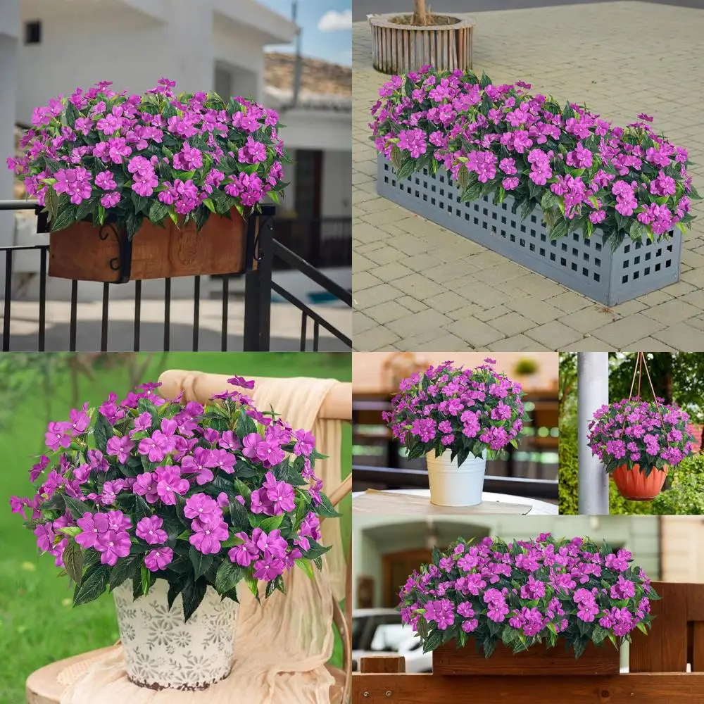 4-Piece Indoor/Outdoor Artificial Impatiens Flower Arrangement for Spring Decor
4-Piece Indoor/Outdoor Artificial Impatiens Flower Arrangement for Spring Decor