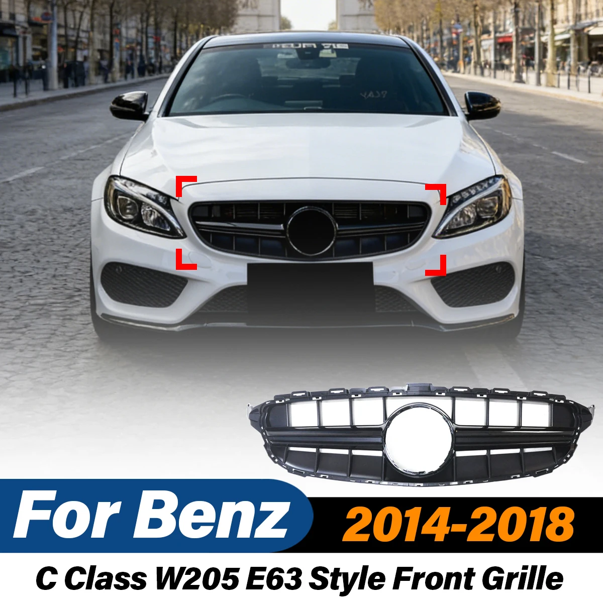 Для Mercedes-Benz C-класса W205 2014-2018: Комплект для модификации кузова — передняя решетка бампера в стиле E63, решетка воздухозаборника
Для Mercedes-Benz C-класса W205 2014-2018: Комплект для модификации кузова — передняя решетка бампера в стиле E63, решетка воздухозаборника