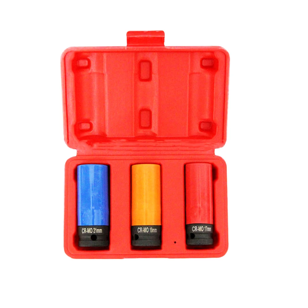 3pcs Colorful Sleeves Lightweight Wheel Nut Fastener Car Disassembly Metal Tool Durable Professional Extended Reach
3pcs Colorful Sleeves Lightweight Wheel Nut Fastener Car Disassembly Metal Tool Durable Professional Extended Reach