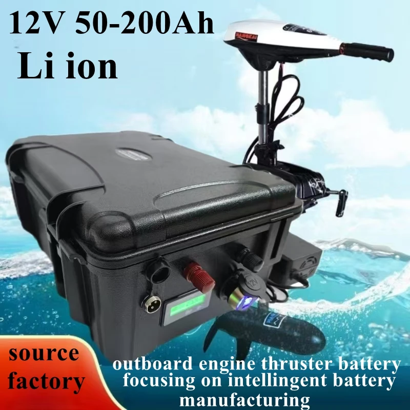 Rechargeable 12V 60Ah 80Ah 120Ah 150ah 180ah 200ah Lithium Ion Battery for Trolling Motor Boat Propeller+10A Charger
Rechargeable 12V 60Ah 80Ah 120Ah 150ah 180ah 200ah Lithium Ion Battery for Trolling Motor Boat Propeller+10A Charger