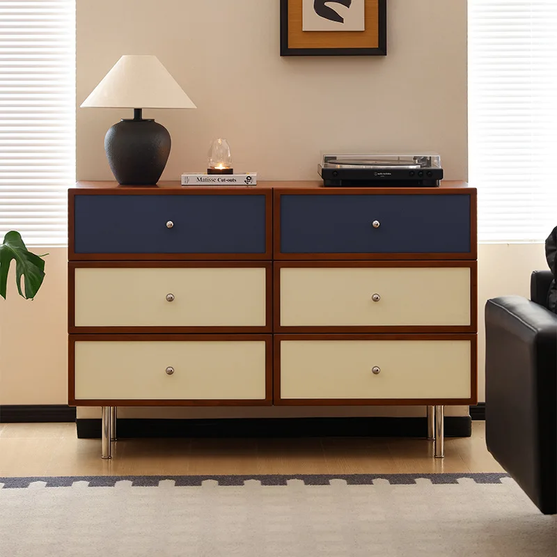 Medieval Bauhaus color matching six-chest cabinet living room bedroom locker solid wood contrasting color drawercabinet side ca
Medieval Bauhaus color matching six-chest cabinet living room bedroom locker solid wood contrasting color drawercabinet side ca