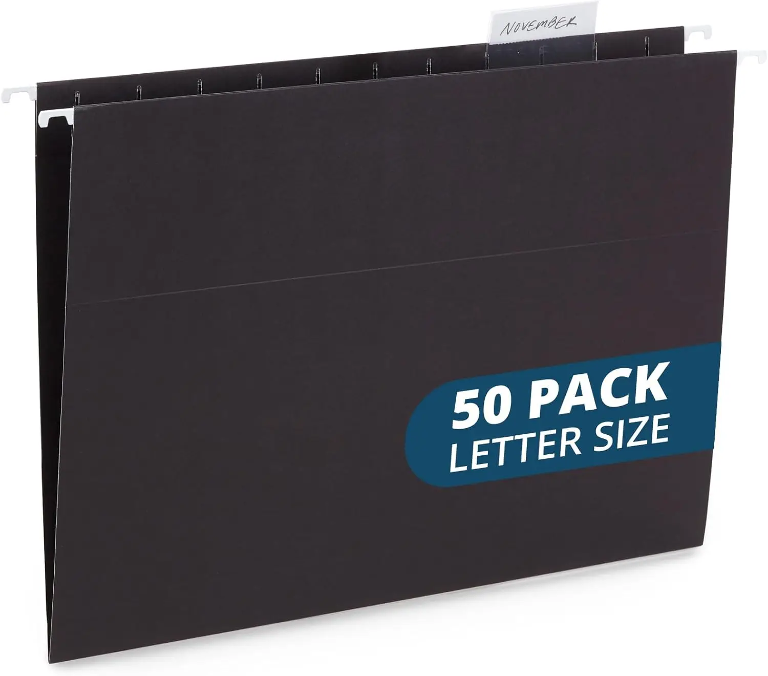 50 Hanging File Folders, Reinforced for Home and Office, Color Coded Letter Size in Black, 50 Pack
50 Hanging File Folders, Reinforced for Home and Office, Color Coded Letter Size in Black, 50 Pack