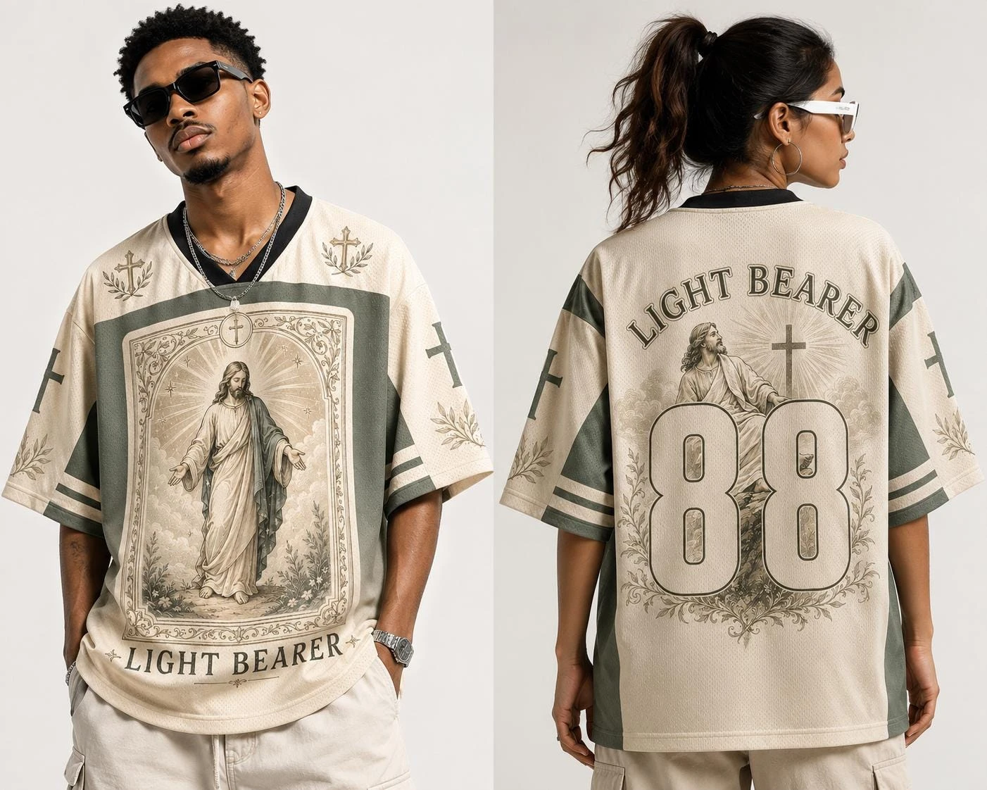 2026 Summer Fashion New Gothic Jesus Redemption 3D Printed Loose Street Punk Outdoor Leisure Sports V-neck T-shirt Large
2026 Summer Fashion New Gothic Jesus Redemption 3D Printed Loose Street Punk Outdoor Leisure Sports V-neck T-shirt Large