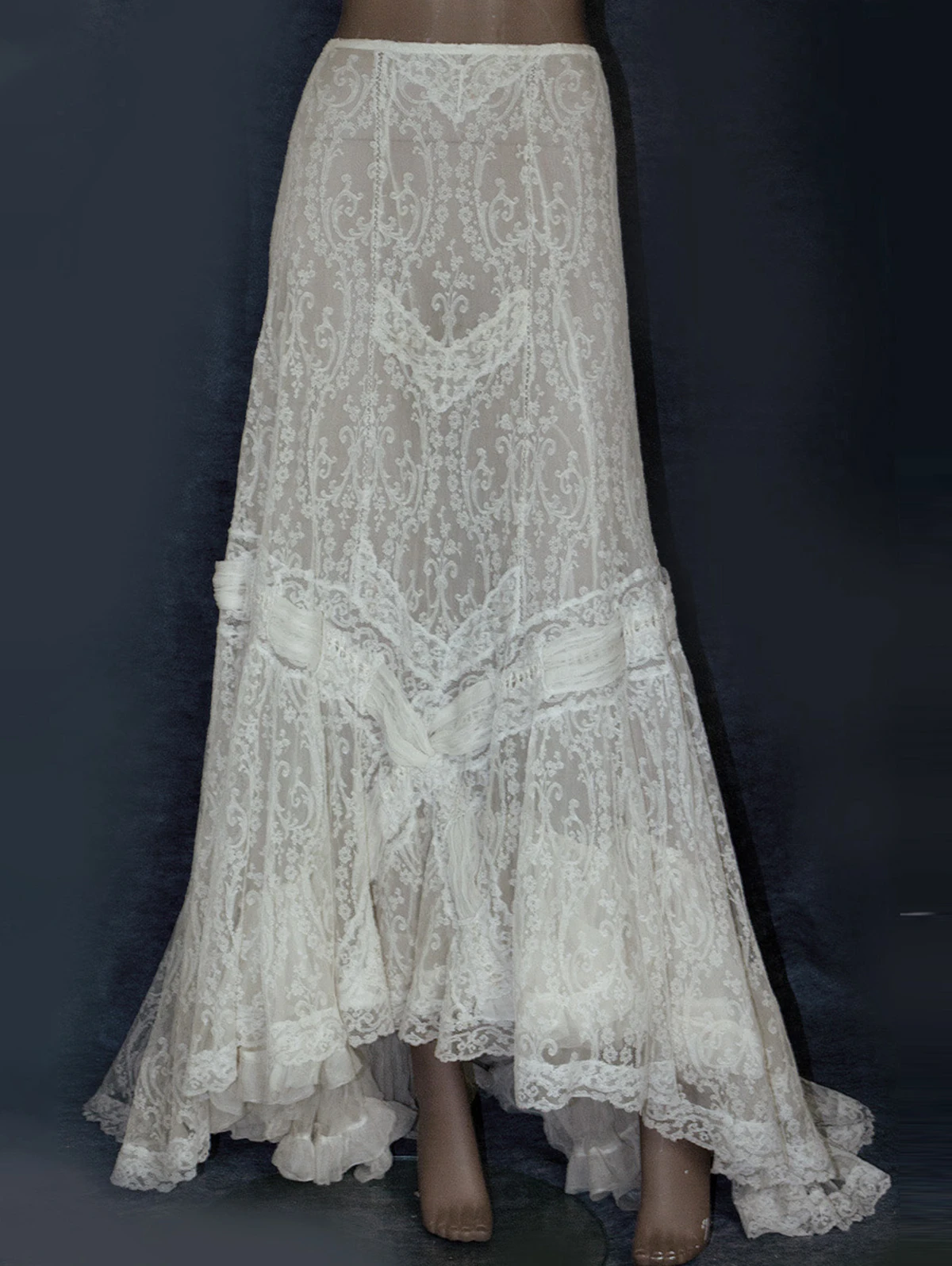 Women High Waist Skirt Sweet White Elegant Guipure Lace Ruffle Trim Asymmetric Hem Vintage Casual Transparent Maxi Skirt 2025
Women High Waist Skirt Sweet White Elegant Guipure Lace Ruffle Trim Asymmetric Hem Vintage Casual Transparent Maxi Skirt 2025