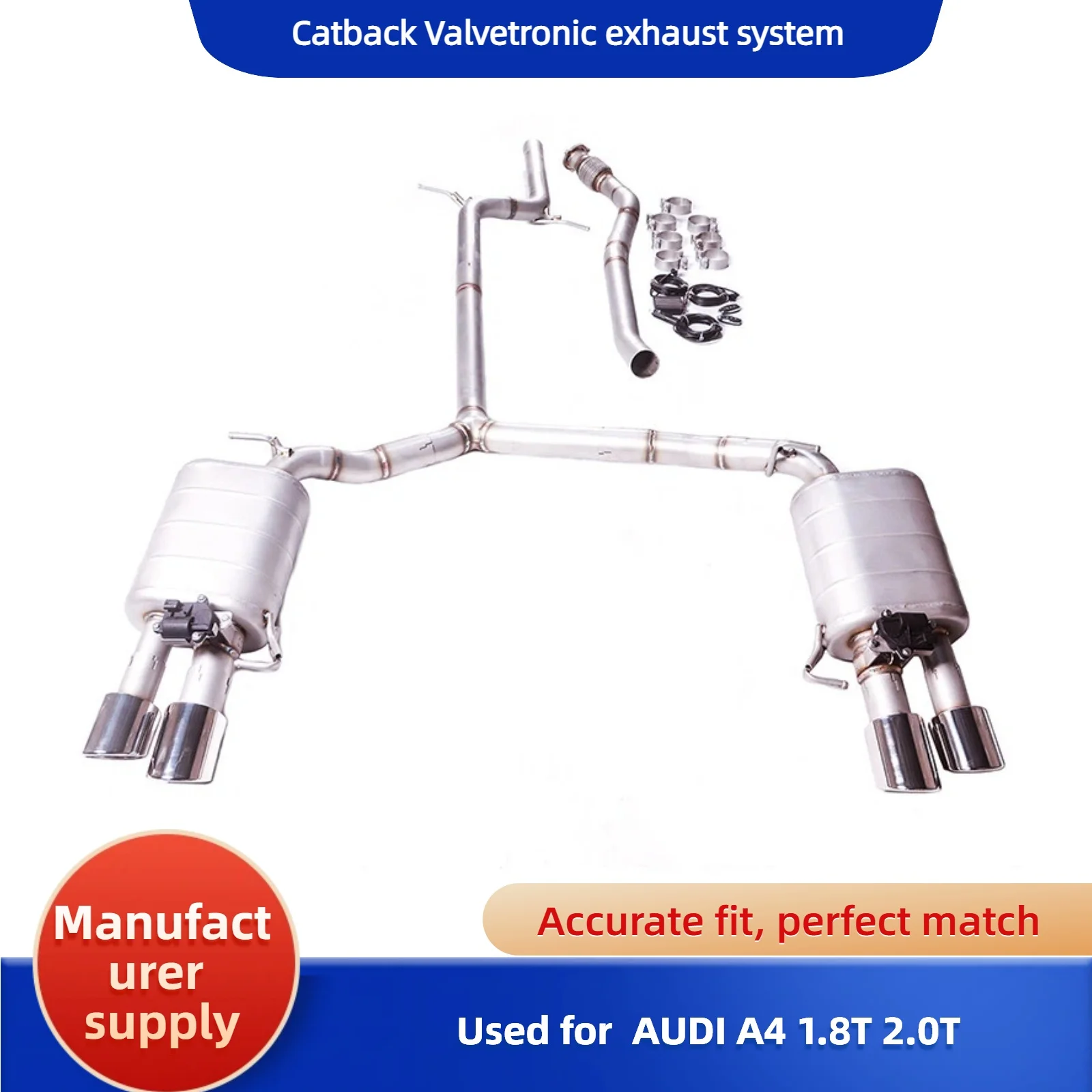 For GFC Is Suitable 2008-2016 Audi A4 2.0T 1.8T B8 304 Stainless Steel Front Pipe+tronic Exhaust System Muffler
For GFC Is Suitable 2008-2016 Audi A4 2.0T 1.8T B8 304 Stainless Steel Front Pipe+tronic Exhaust System Muffler