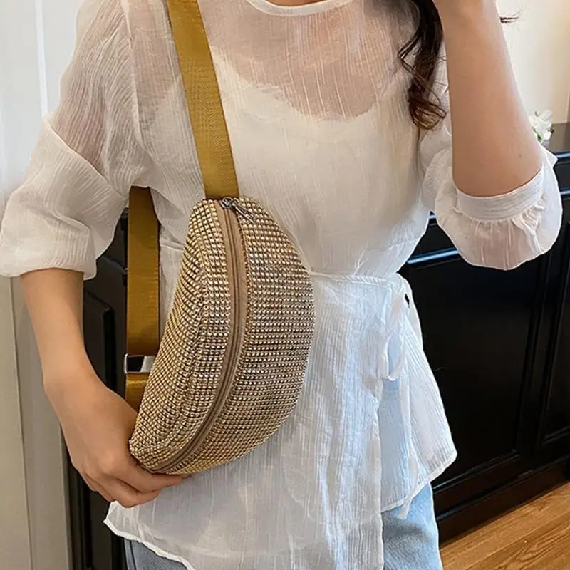 X90D Sophisticated Women Crossbody Bag Rhinestones Detailing Lightweight Waist Pack Ergonomic Design For Everyday Convenience
X90D Sophisticated Women Crossbody Bag Rhinestones Detailing Lightweight Waist Pack Ergonomic Design For Everyday Convenience