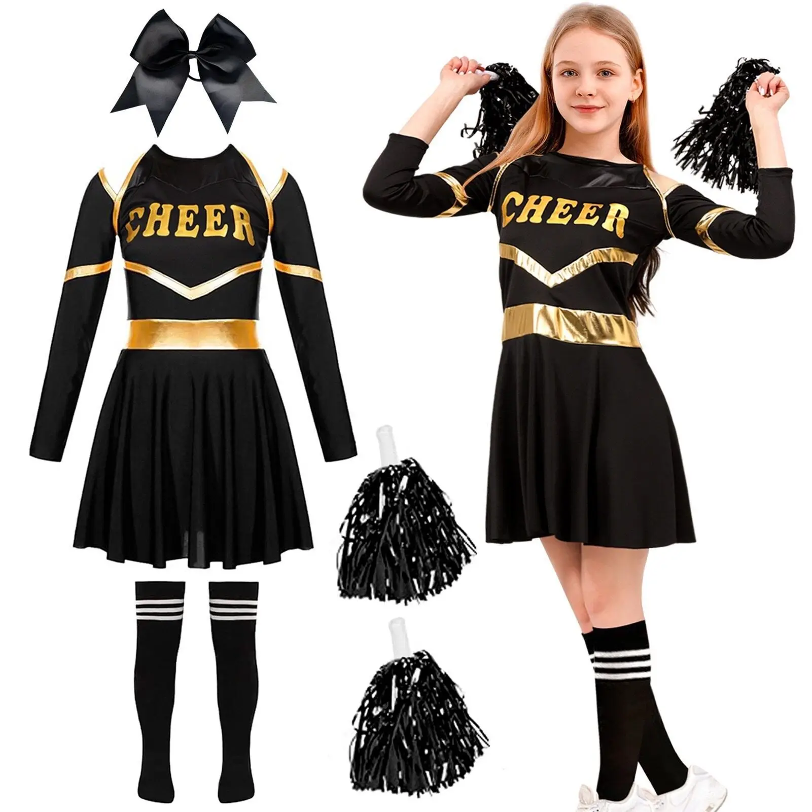 Children's Halloween Fashion Cosplay Dress School Opening Ceremony Cheerleading Uniform Women's Dress Traditional Stage Costume
Children's Halloween Fashion Cosplay Dress School Opening Ceremony Cheerleading Uniform Women's Dress Traditional Stage Costume