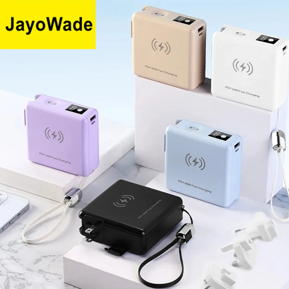 JayoWade Новое беспроводное зарядное устройство 15000 мАч 15 Вт для iPhone iWatch Настенное зарядное устройство PD 45 Вт Быстрая зарядка для ноутбука Powerbank
JayoWade Новое беспроводное зарядное устройство 15000 мАч 15 Вт для iPhone iWatch Настенное зарядное устройство PD 45 Вт Быстрая зарядка для ноутбука Powerbank