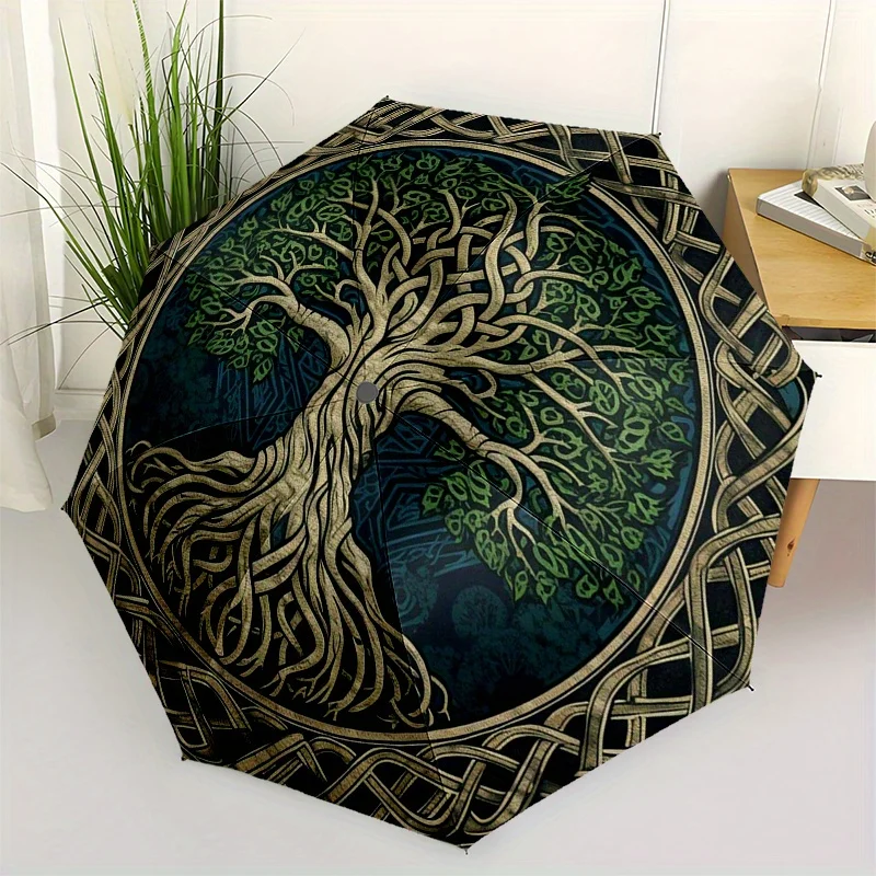 Tree of Life Umbrella - Celtic Knot Design with Automatic Open/Close, Compact Folding Umbrella, Elegant Celtic Knot Pattern in
Tree of Life Umbrella - Celtic Knot Design with Automatic Open/Close, Compact Folding Umbrella, Elegant Celtic Knot Pattern in