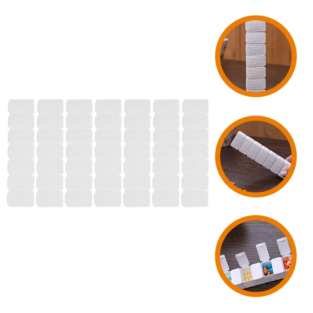 7 Pcs Pillbox for The Blind Boxes Portable Storage Container 7-day Medicine Braille Medication Plastic Travel Blind-safe
7 Pcs Pillbox for The Blind Boxes Portable Storage Container 7-day Medicine Braille Medication Plastic Travel Blind-safe