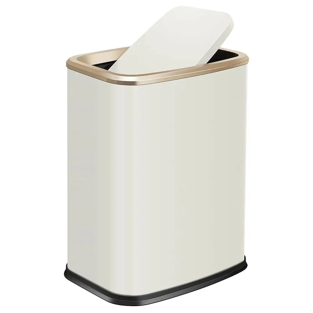 Stainless Steel Bathroom Trash Can with Swing Lid,4gallon Small Metal Garbage can Trash Bin Wastebasket for Office Bedroom Po
Stainless Steel Bathroom Trash Can with Swing Lid,4gallon Small Metal Garbage can Trash Bin Wastebasket for Office Bedroom Po